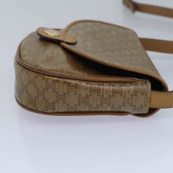 CELINE Macadam Canvas Shoulder Bag Beige Auth - Picture 12 of 16